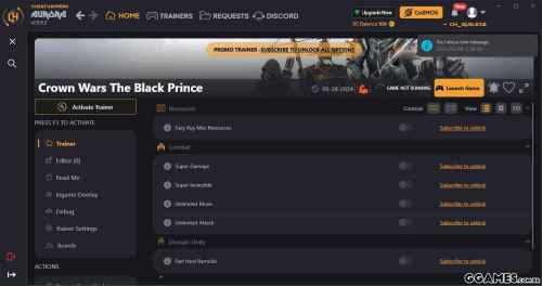 Mais informações sobre "Crown Wars: The Black Prince Trainer (CHEATHAPPENS.COM)"