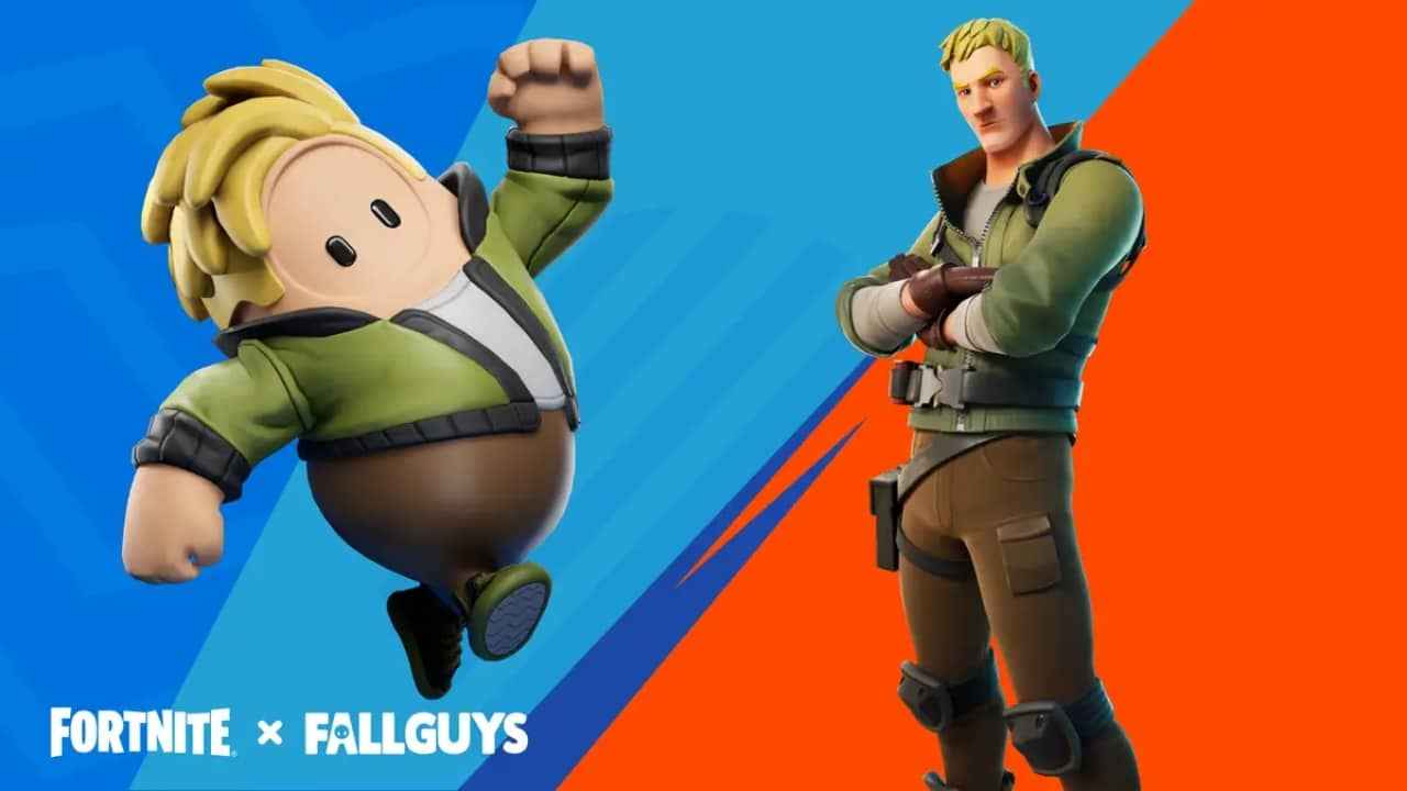 Mais informações sobre "Fortnite recebe o crossover de Fall Guys, convertendo trajes em doces coloridos"