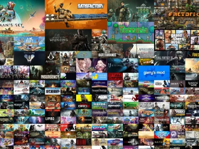 Playtime Panorama: crie mosaico dos jogos mais jogados na Steam