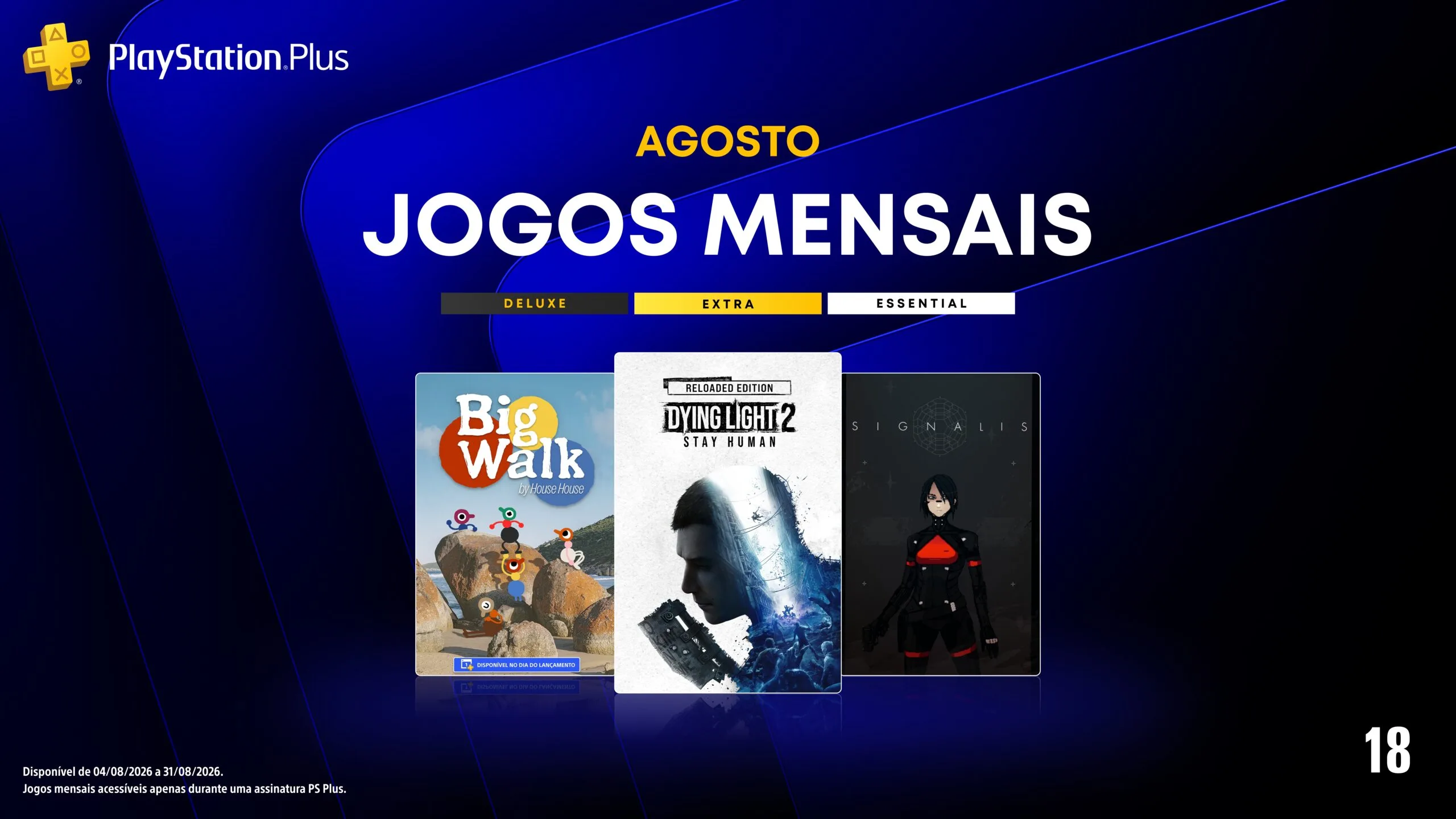 Jogos de agosto no PS Plus: Dying Light 2, Big Walk e Signalis disponíveis