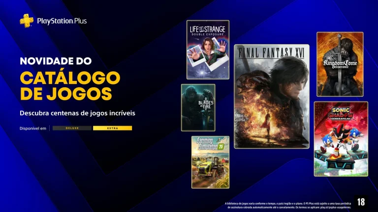 Jogos do catálogo do PS Plus em junho incluem Final Fantasy XVI e mais