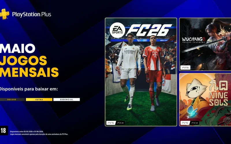 Jogos de maio no PS Plus: EA Sports FC 26, Wuchang e Nine Sols