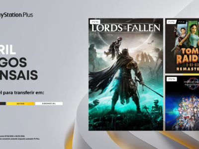 Jogos de abril no PS Plus: Lords of the Fallen, Tomb Raider I-III e Sword Art Online