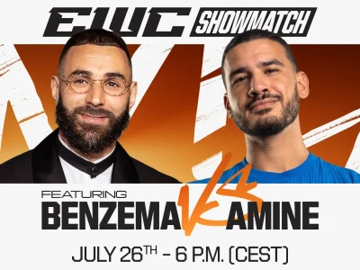Benzema e AmineMaTue duelam no EA SPORTS FC Showmatch na Esports World Cup 2026