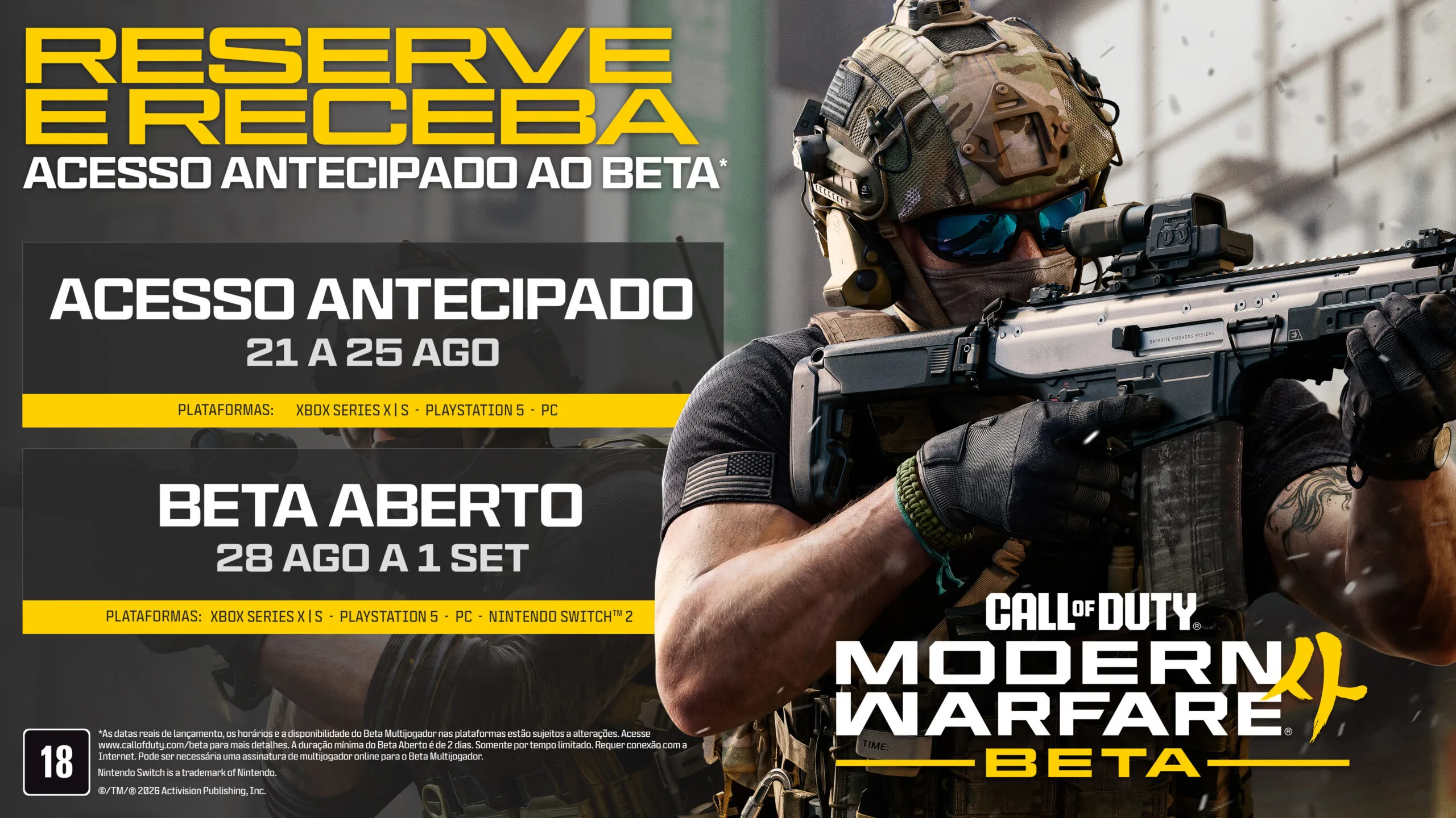 Call of Duty: Modern Warfare 4 ganha datas de Beta e pré-venda no Switch 2 2 Call of Duty Modern Warfare 4 ganha datas de Beta