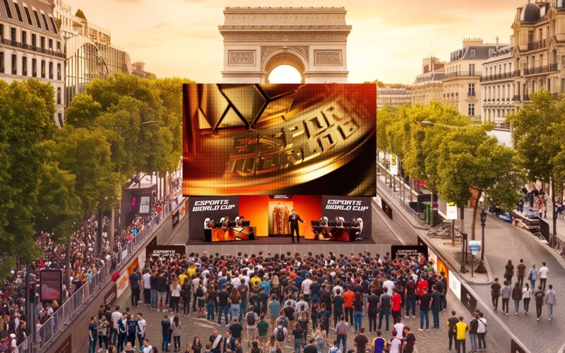 Festival gratuito de esports na Champs-Élysées durante a Esports World Cup 2026