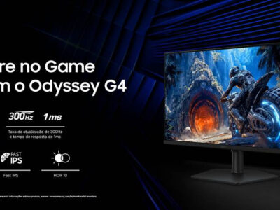 Samsung Odyssey G4 é lançado no Brasil com taxa de atualização de 300 Hz por R$ 1.799