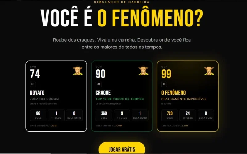 Como jogar THE FENÔMENO: guia do simulador de futebol em alta entre brasileiros