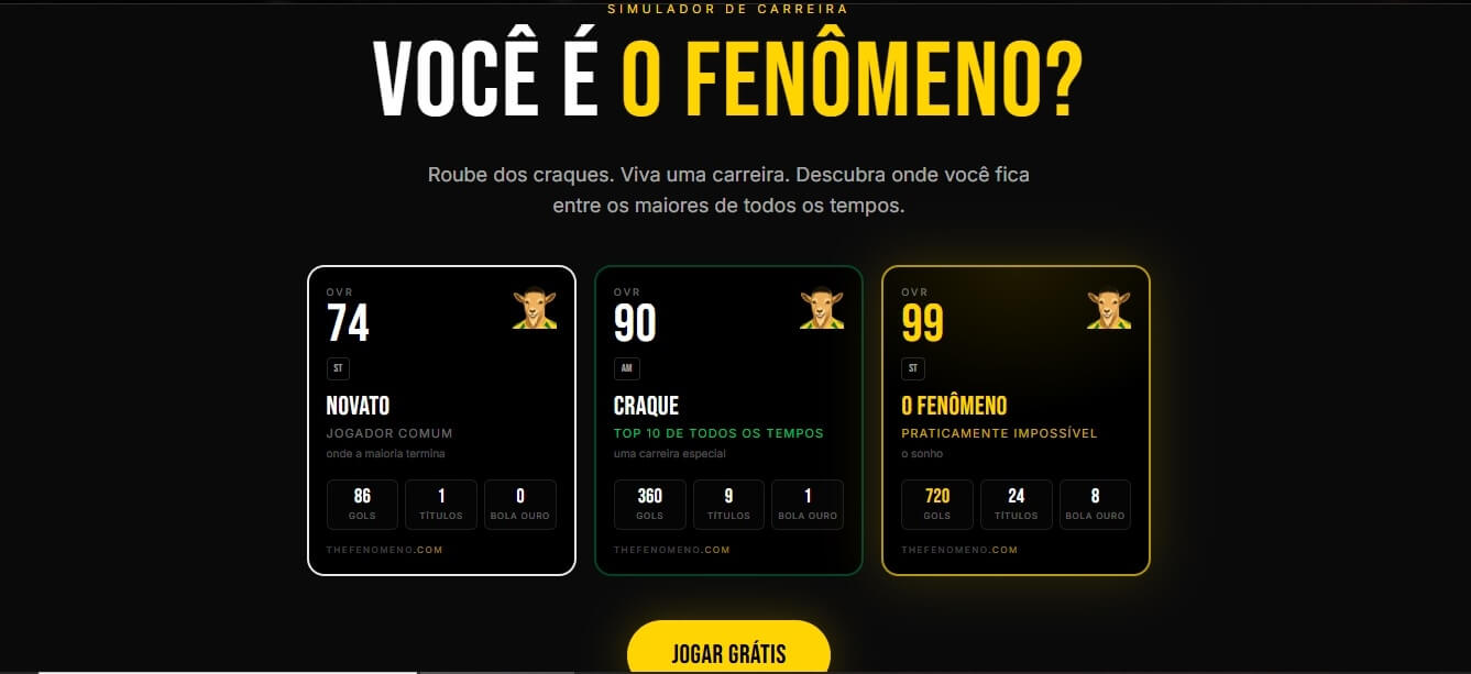 Como jogar THE FENÔMENO: guia do simulador de futebol em alta entre brasileiros