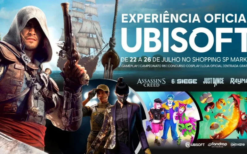 Ubisoft lança pop-up store em SP com produtos de grandes franquias e eventos especiais