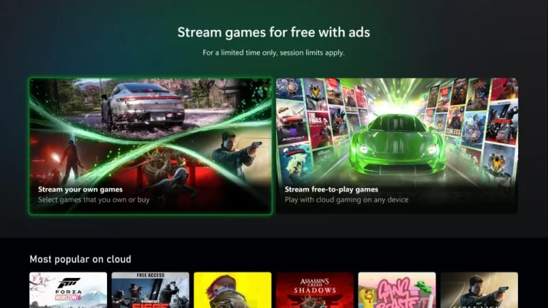 XBOX começa testes de Game Streaming gratuito com anúncios para Insiders