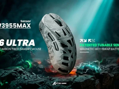 Attack Shark RS6 Ultra: Mouse com Bateria Magnética Hot-Swap e Alta Performance