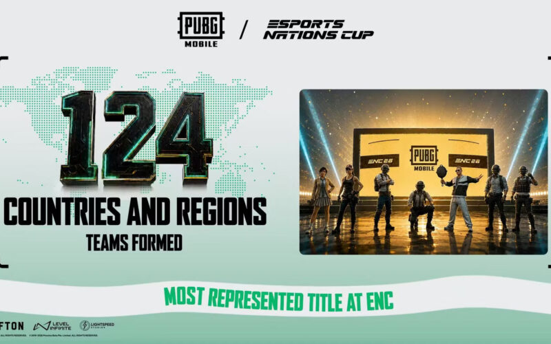 PUBG Mobile domina a Esports Cup Nations 2026 com 124 regiões participantes