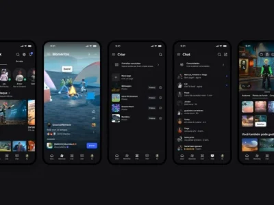 Roblox apresenta novas abas para Moments, Chat e Eu na página inicial