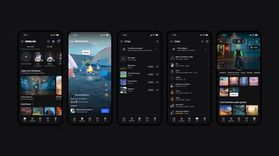 Roblox apresenta novas abas para Moments, Chat e Eu na página inicial 1 Roblox apresenta novas abas para Moments, Chat e Eu na página inicial