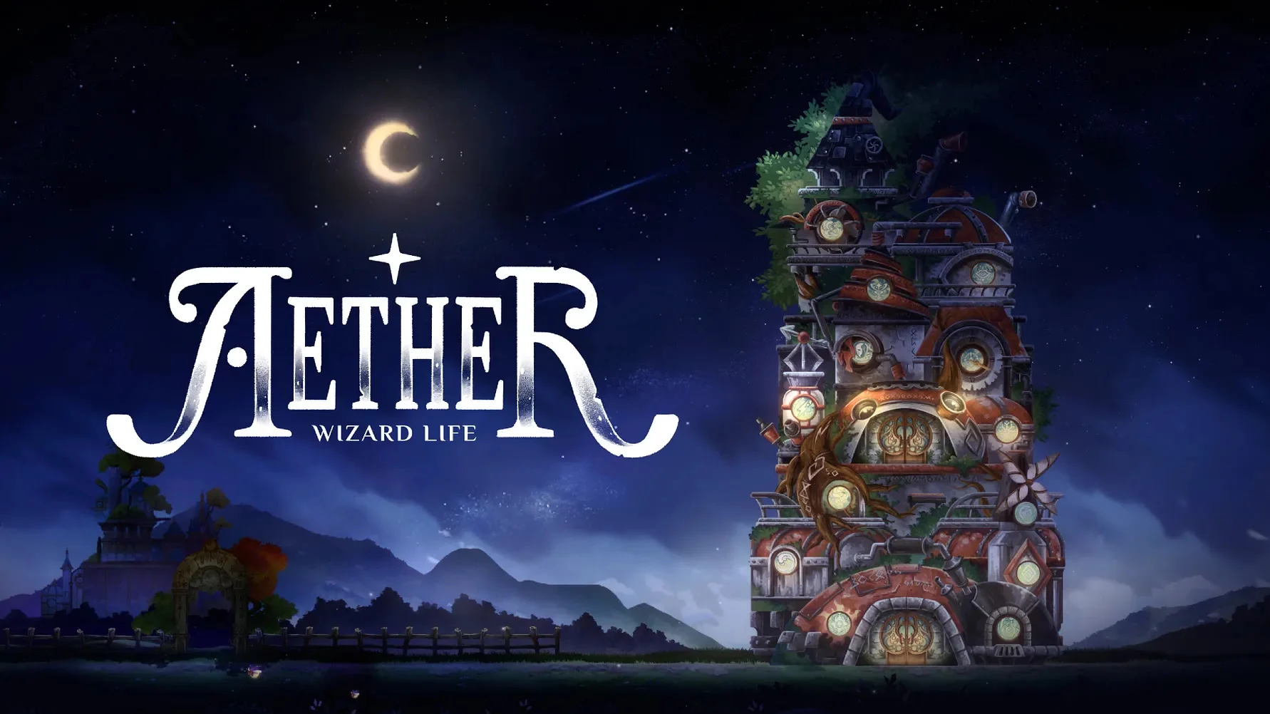 Aether Wizard Life combina magia, romance e vida cozy para PC e consoles