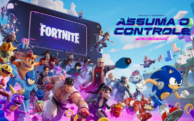 Fortnite Capítulo 7 Temporada 4 traz Sonic, Mega Man, Pac-Man e mais ícones dos games