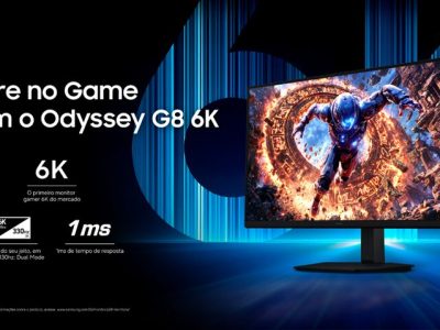 Samsung apresenta monitores Odyssey G8 6K e OLED G8 no Brasil com preços revelados