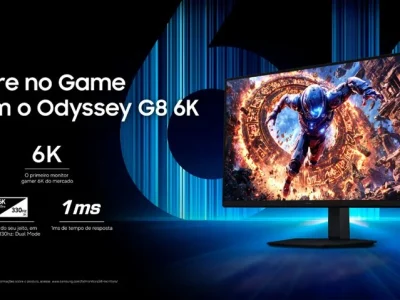 Samsung apresenta monitores Odyssey G8 6K e OLED G8 no Brasil com preços revelados
