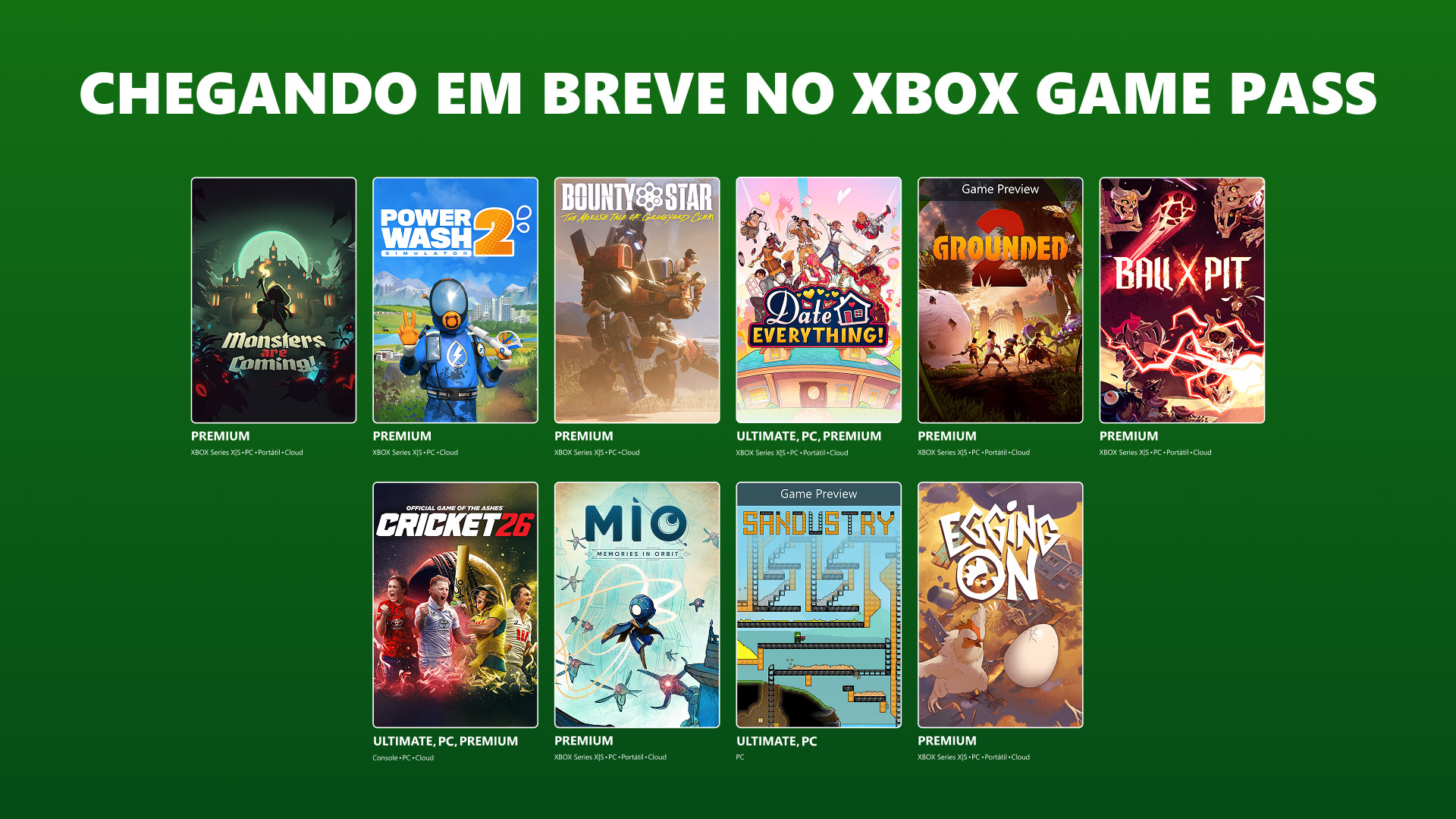 Beta aberto de Gears of War: E-Day e novos jogos no Xbox Game Pass