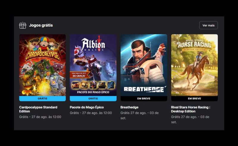 Epic Games Store oferece Cardpocalypse e Pacote do Mago Épico Albion grátis