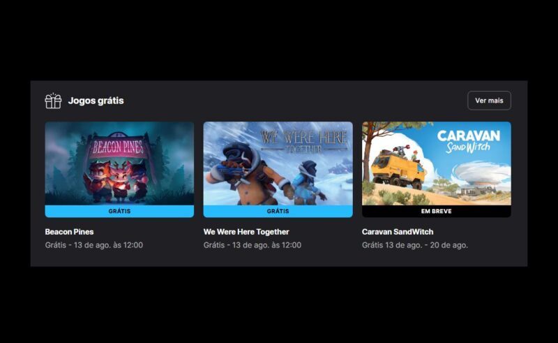 Epic Games Store oferece Beacon Pines e We Were Here Together grátis