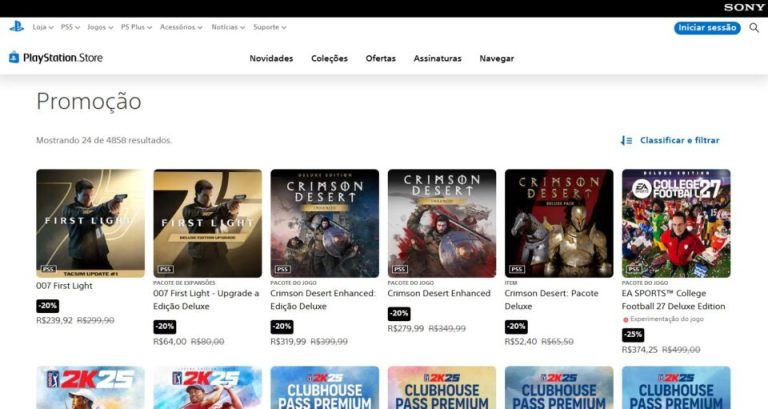 PlayStation Store oferece até 75% de desconto em promoções da Gamescom 2026