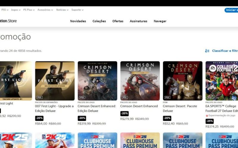 PlayStation Store oferece até 75% de desconto em promoções da Gamescom 2026