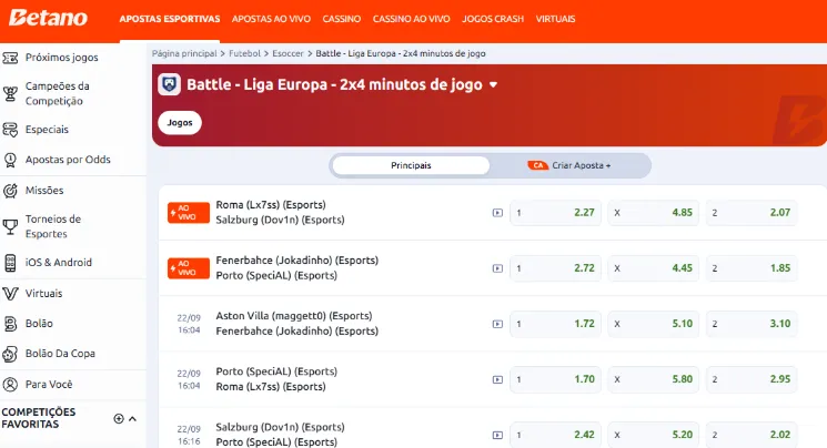 Aposte em CS2, Valorant e FIFA na Betano: Entenda os Mercados e Estratégias Futebol Eletrônico na Betano
