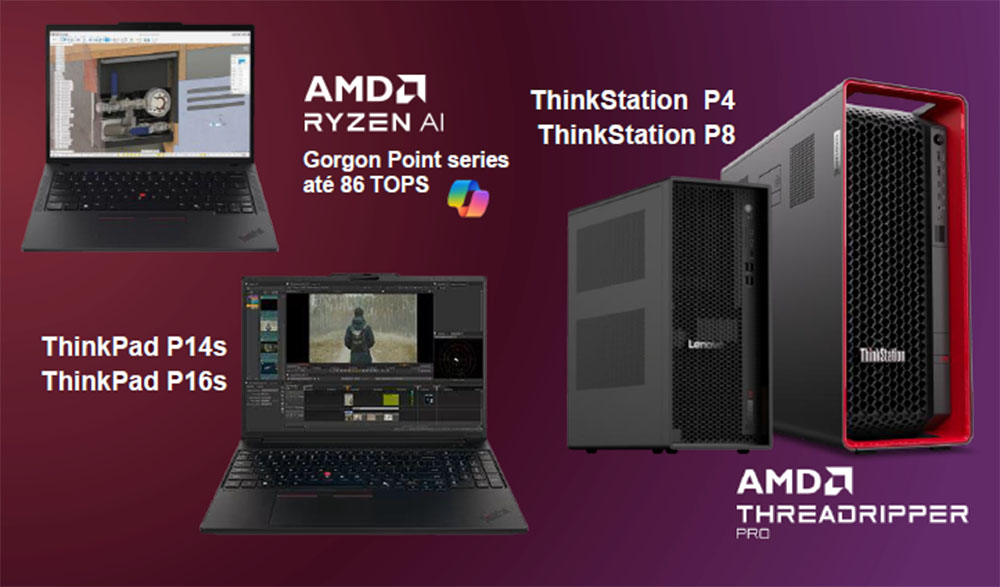 Lenovo lança IdeaPad Slim 3 e Slim 5 com processadores Ryzen AI e suporte a IA local