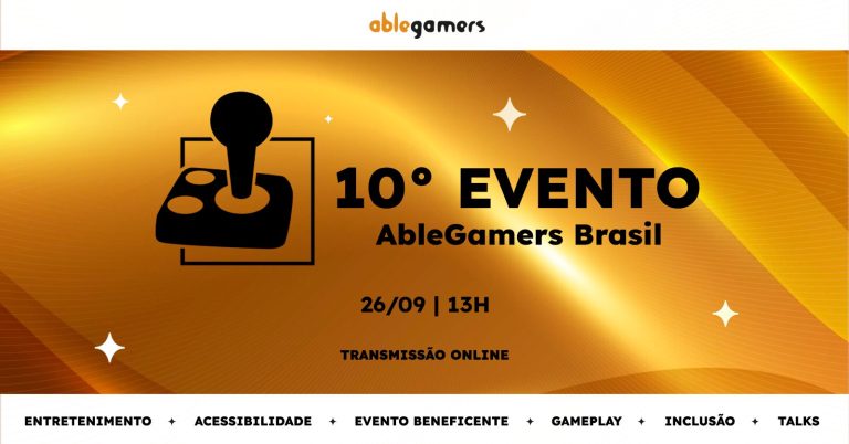 AbleGamersBR 2026 será realizado online no dia 26 de setembro