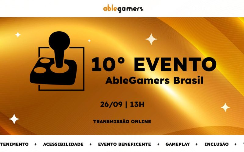AbleGamersBR 2026 será realizado online no dia 26 de setembro