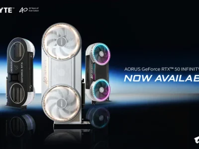 GIGABYTE apresenta as placas de vídeo AORUS RTX 50 INFINITY com design premium e resfriamento avançado