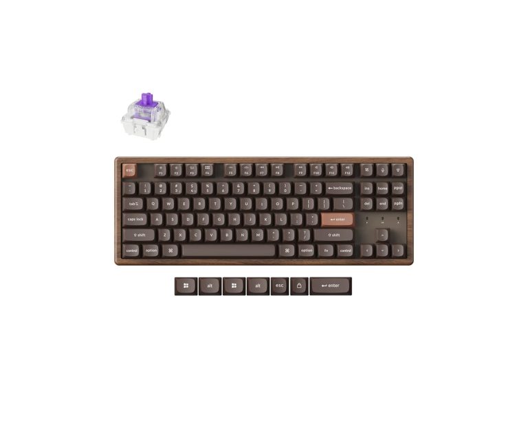 Keychron K8 HE All-Wood: teclado gamer com switches magnéticos e corpo de madeira