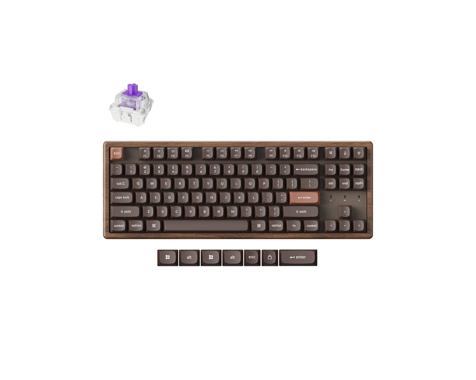 Keychron K8 HE All-Wood: teclado gamer com switches magnéticos e corpo de madeira
