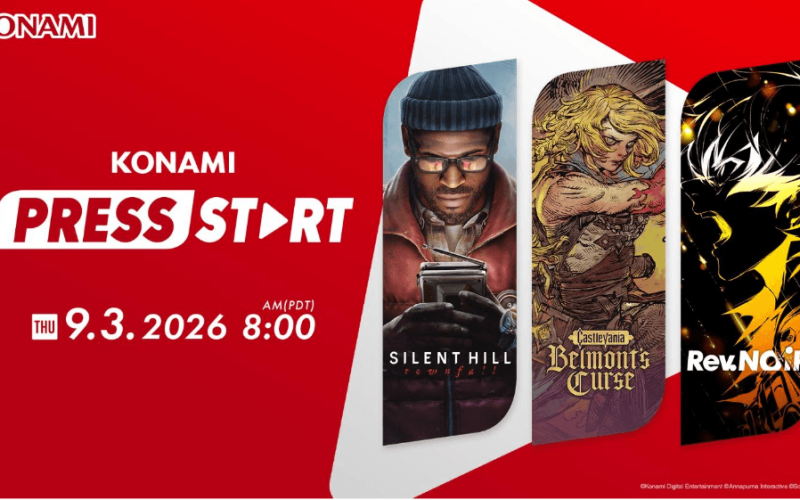 KONAMI PRESS START promete novidades em transmissão ao vivo em setembro