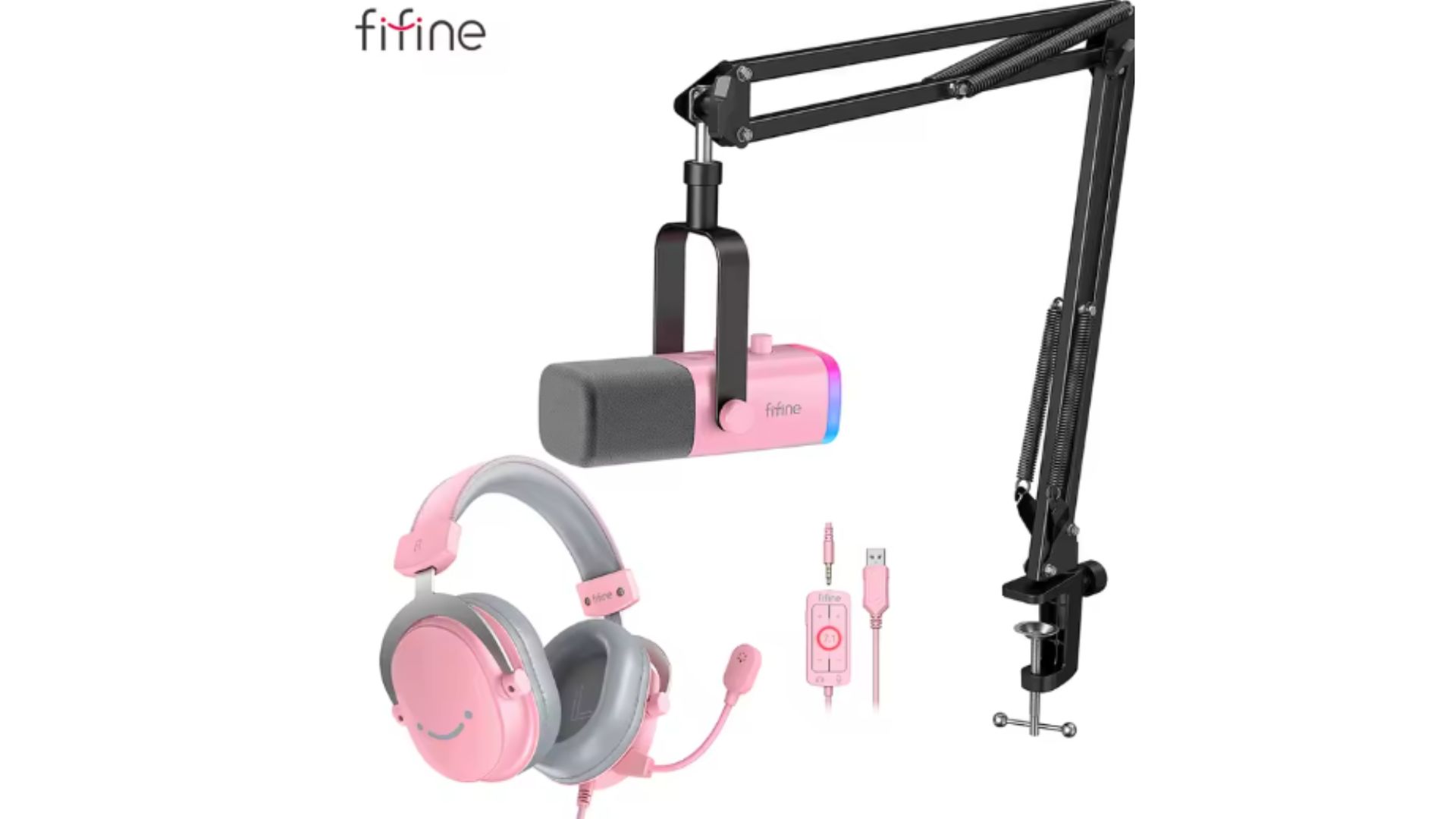 Kit streamer FIFINE reúne microfone AM8, suporte e headset H9P com desconto no AliExpress Kit streamer FIFINE reúne microfone AM8, suporte e headset H9P com desconto no AliExpress