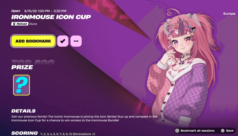 Como conseguir a skin Ironmouse de graça em Fortnite na Ironmouse Icon Cup