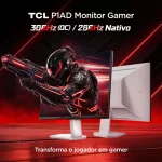 TCL Lança Monitor P1AD com Taxa de Atualização de 280Hz e Recursos para FPS no Brasil