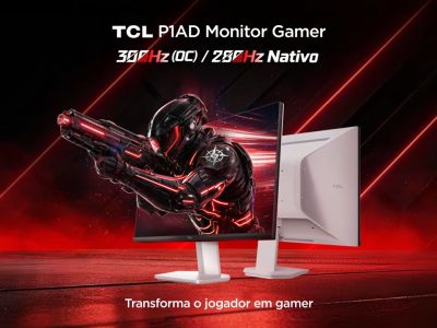 TCL Lança Monitor P1AD com Taxa de Atualização de 280Hz e Recursos para FPS no Brasil