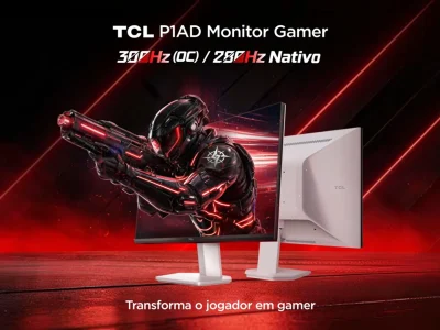 TCL Lança Monitor P1AD com Taxa de Atualização de 280Hz e Recursos para FPS no Brasil