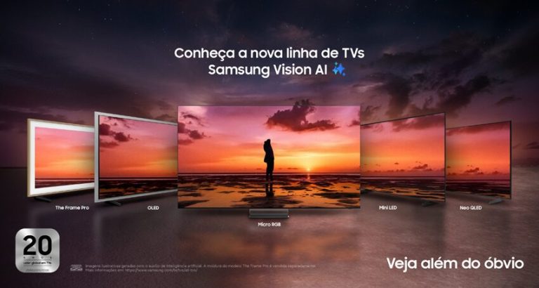 Samsung apresenta TVs Micro RGB e OLED no Brasil com tecnologia Vision AI e preços a partir de R$ 4.749