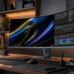 HKC lança monitor ultrawide com formato e resolução inovadores
