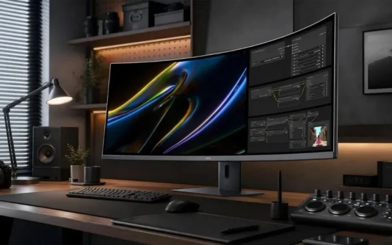 HKC apresenta monitor ultrawide de 43,8" no formato 24:9 para gamers