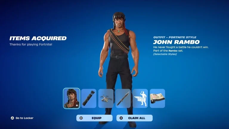 Como obter a skin do Rambo em Fortnite antes que saia da Item Shop