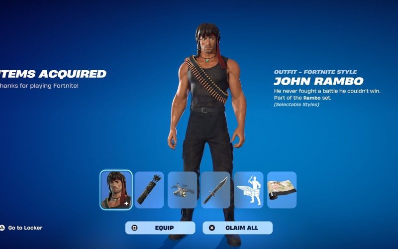 Como obter a skin do Rambo em Fortnite antes que saia da Item Shop