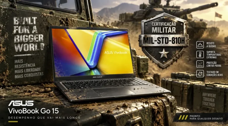 Notebook ASUS com DDR5 e SSD NVMe cai para R$ 2.999 em 12x na Amazon