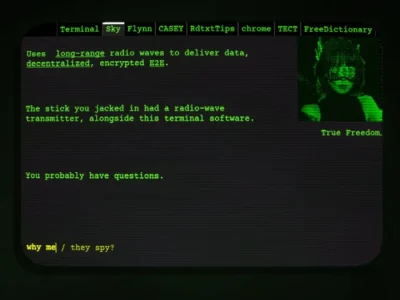 Radiotext, o RPG cyberpunk de hacking, já disponível no PC com 30% de desconto por tempo limitado