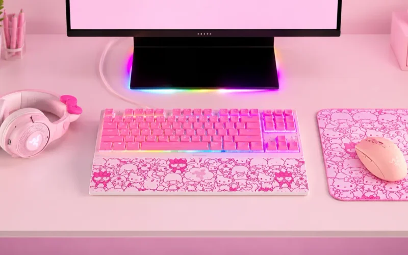 Teclado gamer rosa da Razer disponível por R$ 899,90 na Amazon