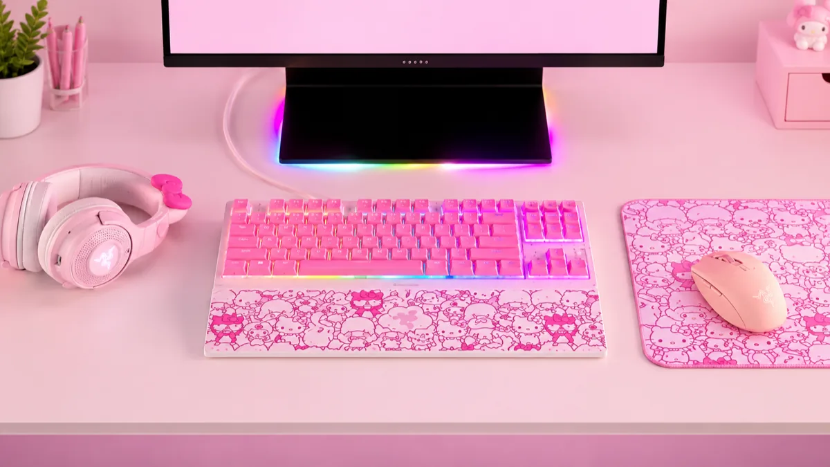 Teclado gamer rosa da Razer disponível por R$ 899,90 na Amazon